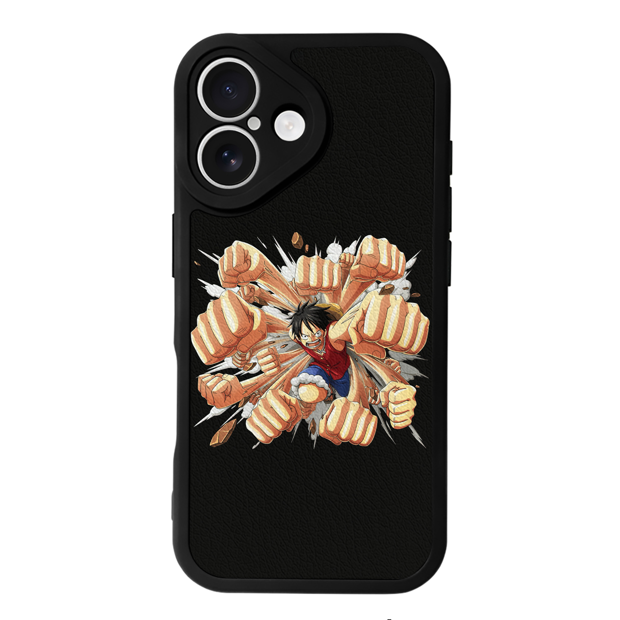 （画像用） ワンピース モンキー・D・ルフィ ONE PIECE Monkey D. Luffy 【iPhone 16シリーズ対応】シリコンスマホケース（レザー調） 材質：シリコン